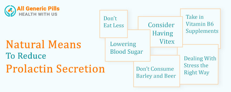Natural means to reduce prolactin secretion